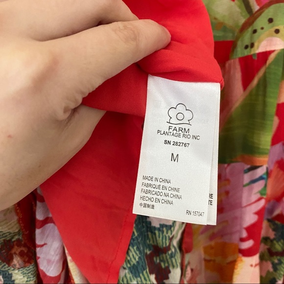 NWT Farm Rio Macaw Tropical Fruit Tiered Maxi Skirt Size Medium - Picture 5 of 8